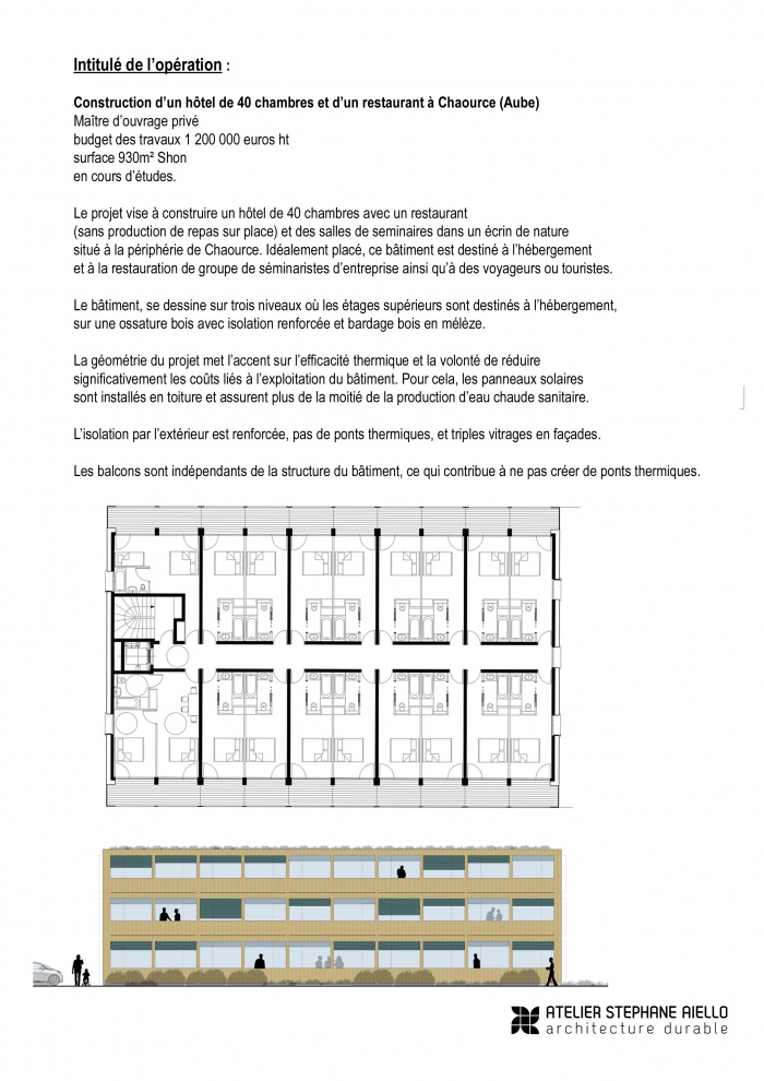 Construction d'un htel de 40 chambres